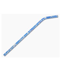 Steven Kelly Titanium Drinking Straw Bent Blue Swirl - CU-TISTRAW38 1