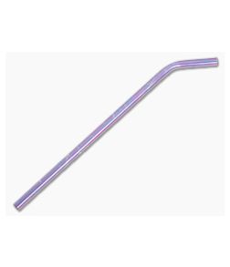 Steven Kelly Titanium Drinking Straw Long Bent Purple Splatter - CU-TISTRAW40 1