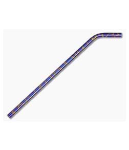 Steve Kelly Titanium Drinking Straw Bent Purple & Bronze Swirl - CU-TISTRAW56 1