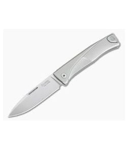 LionSteel Thrill Integral Grey Titanium Slip Joint H.WAYL Hidden Clip M390 TL-GY - LS-TL-GY 1