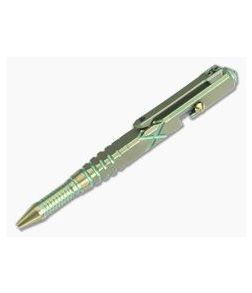 WE Knives TP-02B Green Titanium Bolt Action Ink Pen - WE-TP-02B 1