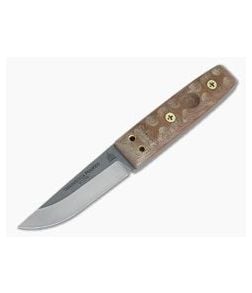 TOPS Knives Tanimboca Puukko Rocky Mountain Tread Tan Canvas Micarta TPUK-01-RMT - TP-TPUK-01-RMT 1