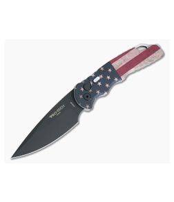 Protech Tactical Response TR-4 LTD Black DLC CPM-D2 Vintage Flag Aluminum Automatic TR-4.41 - PT-TR-4.41 1