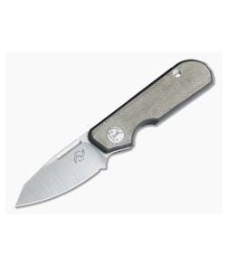 Liong Mah Design Traveler Sheepsfoot Green Micarta M390 Slip Joint - LMD-TRAVELER-SF-GM 1