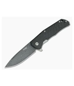 LionSteel TRE Carbon Fiber & Raindrop Damascus - LS-TRE-DR-FC 1