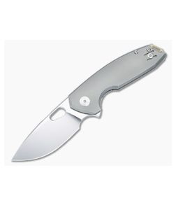 GiantMouse ACE Tribeca Flipper Titanium Handles Satin MagnaCut Drop Point Blade - GM-TRIBECA-TITANIUM 1