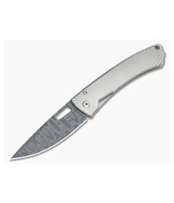 LionSteel TiSpine Integral Folder Matte Grey Fate Damascus - LS-TS1DF-GM 1