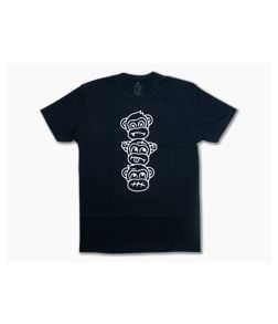 Audacious Concept Three Wise Monkeys Logo 100% Cotton Dark Blue T-Shirt Large - AC-TSHIRT-MONKEYS-BLUE-L 1
