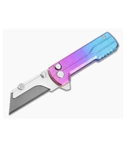 OKNIFE U1 Ultra Snowflake Colorful Rainbow Titanium Zirconium Oxide Ceramic Folding Utility Knife (2.36" Blade) - OK-U1-ULTRA-SFC 1