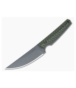 RMJ Tactical Unmei Fixed Blade Dirty Olive G10 Handle Tungsten Cerakote MagnaCut Kwaiken Blade UNMEI-DO - RMJ-UNMEI-DO 1