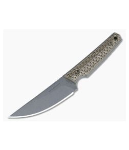 RMJ Tactical Unmei Fixed Blade Hyena Brown G10 Handle Tungsten Cerakote MagnaCut Kwaiken Blade UNMEI-HB - RMJ-UNMEI-HB 1