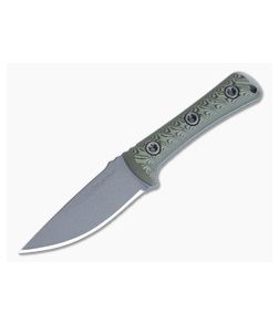 RMJ Tactical Utsidihi Tungsten Cerakote Nitro-V Dirty Olive G10 Fixed Blade UTSIDIHI-DO - RMJ-UTSIDIHI-DO 1