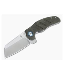 Kizer Vanguard Mini Sheepdog C01C Satin 154CM OD Green Micarta Liner Lock Flipper V3488E8 - KC-V3488E8 1