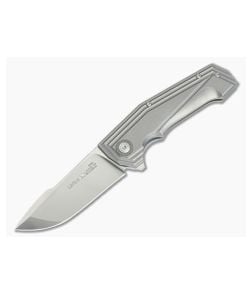 Viper Larius Satin M390 Liner Lock Flipper Milled Titanium V5958TI - VK-V5958TI 1
