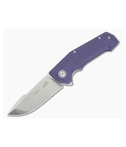Viper Larius Stonewashed M390 Liner Lock Flipper Milled Purple G10 V5960GP - VK-V5960GP 1