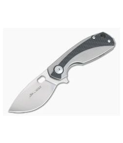 Viper Lille Satin M390 Titanium Liner Lock Flipper Carbon Fiber Overlay V5962TIFC - VK-V5962TIFC 1
