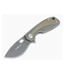 Viper Lille Black Stonewashed M390 Titanium Liner Lock Flipper Bronze Anodized Overlay V5963TIBR - VK-V5963TIBR 1