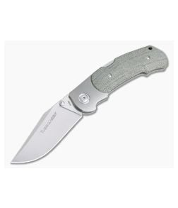 Viper Turn Bolstered Green Canvas Micarta Satin M390 Advanced Back Lock Folder V5986CG - VK-V5986CG 1