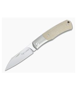Viper Hug Thiel Design Satin M390 One Bolster Natural Micarta Slip Joint Knife V5992CN - VK-V5992CN 1