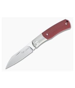 Viper Hug Thiel Design Satin M390 One Bolster Red G10 Slip Joint Knife V5992GR - VK-V5992GR 1
