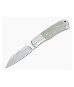 Viper Hug Thiel Design Satin M390 Two Bolsters Green Micarta Slip Joint Knife V5994CG - VK-V5994CG 1