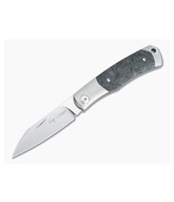 Viper Hug Thiel Design Satin M390 Two Bolsters Dark Matter Blue Carbon Fiber Slip Joint Knife V5994FCB - VK-V5994FCB 1