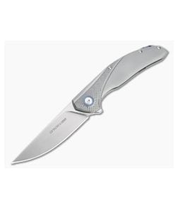 Viper x Anso Orso 2 Flipper Satin LO-QPM 20-4 Stonewashed 3D Titanium Folder V5996TI3D - VK-V5996TI3D 1