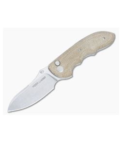 Viper Moon MagnaCut Natural Micarta Button Lock Knife V6010CN - VK-V6010CN 1