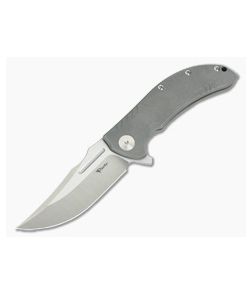 Reate Knives Valhalla Plain Titanium Frame Lock Flipper Satin RWL34 - RK-VALHALLA-01 1