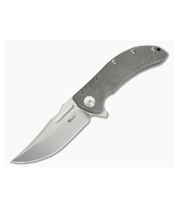 Reate Knives Valhalla Plain Titanium Frame Lock Flipper Stonewash RWL34 - RK-VALHALLA-02 1