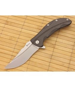 Reate Knives Valkyrie II Carbon Fiber Titanium Frame Lock M390 - RK-VALKYRIE2 1
