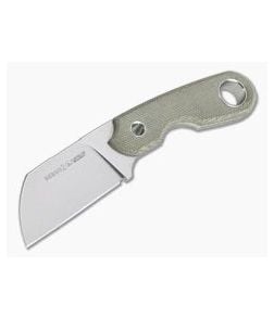 Viper Berus 2 Rumici Sheepsfoot Stonewashed M390 Green Canvas Micarta Fixed Blade VT4014CG - VK-VT4014CG 1