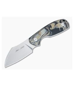 Viper Knives Vox Lille 2 Stonewashed Elmax Sheepsfoot Tan Burl G10 Fixed Blade VT4024GBU - VK-VT4024GBU 1