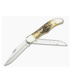 Case 1992 Stag Folding Hunter with Serrated Blade - CA-VX096 1