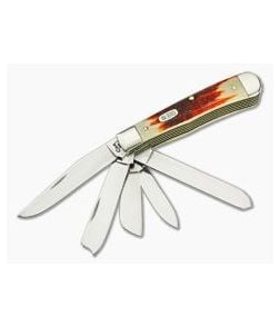Case 1996 5 Blade Red Stag Trapper Red VX153 - CA-VX153 1