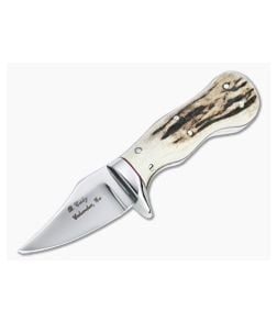 Blanton Cosby Custom Clip Point Stag Handled Fixed Blade Knife - CU-VX196 1