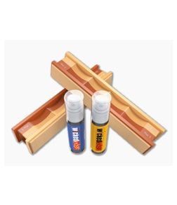 Wicked Edge 1/0.5 Micron Diamond Emulsion and Leather Strops Pack - WKD-WE010.5PDE 1