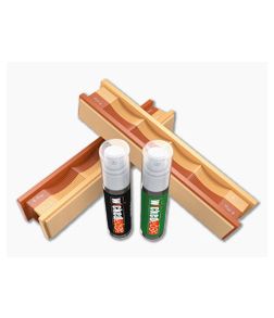 Wicked Edge 4/2 Micron Diamond Emulsion and Leather Strops Pack - WKD-WE0402PDE 1