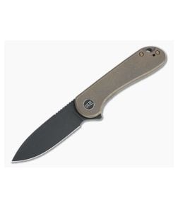 WE Knives Elementum Black Stonewashed 20CV Bronze Titanium Frame Lock Flipper WE18062X-4 - WE-WE18062X-4 1
