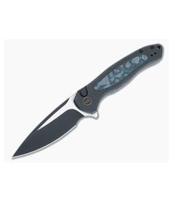 WE Button Lock Kitefin Black Titanium Arctic Storm Inlays Two-Tone 20CV WE19002N-1 - WE-WE19002N-1 1