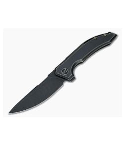 WE Knives Quixotic Black Stonewashed 20CV Antique Bronze Titanium Flipper WE21016-2 - WE-WE21016-2 1