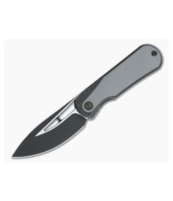 WE Knives x Hel Baloo Front Flipper Black Stonewashed 20CV Gray G10 Titanium Folder WE21033-1 - WE-WE21033-1 1