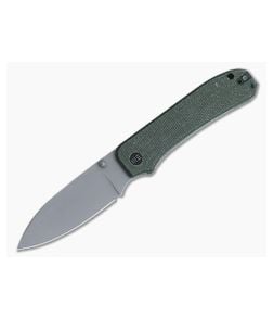 WE Knives Big Banter Gray Stonewashed 20CV Green Micarta Liner Lock Folder WE21045-2 - WE-WE21045-2 1