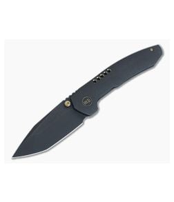 WE Knives Trogon Black Stonewashed 20CV Black Titanium Frame Lock Folder WE22002B-2 - WE-WE22002B-2 1
