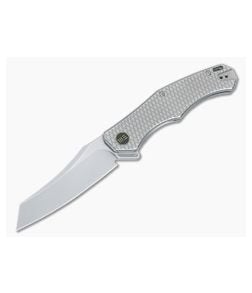 WE Knives RekkeR Frame Lock Flipper Polished Bead Blast Titanium Handle WE22010G-2 - WE-WE22010G-2 1