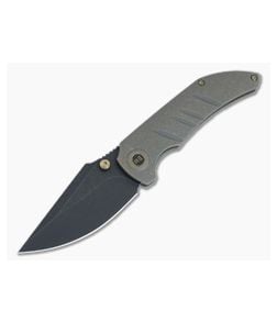 WE Knives Riff-Raff Frame Lock Bronze Titanium Handles Black Stonewashed 20CV Clip Point WE22020B-1 - WE-WE22020B-1 1