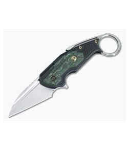 WE Knives Yardbird Green Jungle Wear Satin Blade Flipper WE22021-4 - WE-WE22021-4 1