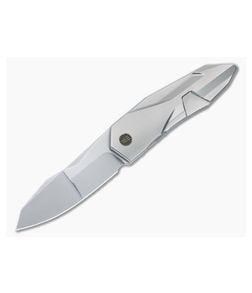 WE Knives Solid GTC Integral Polished Bead Blasted Titanium 20CV Blade WE22028-2 - WE-WE22028-2 1