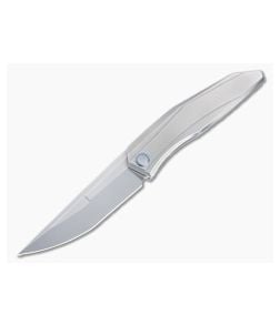 WE Knives Cybernetic Limited Edition Front Flipper Polished Bead Blast Titanium Handle and 20CV Tanto Blade WE22033-2 - WE-WE22033-2 1