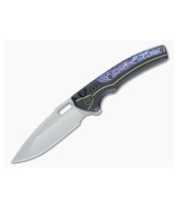 WE Knives Exciton Black Titanium Flamed Inlay Bead Blast 20CV WE22038A-6 - WE-WE22038A-6 1